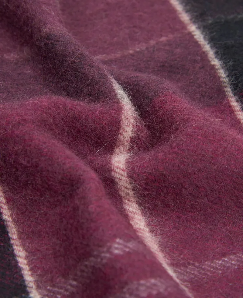 Barbour Inverness Scarf in Winter Red-2